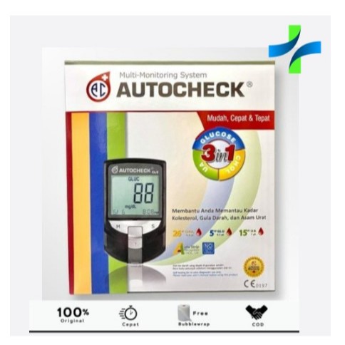 Jual Alat Cek darah 3 in 1 Autocheck / Alat Cek Gula Darah, Kolesterol ...
