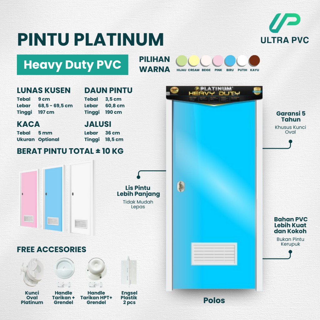 Pintu Pvc Platinum Heavy Duty