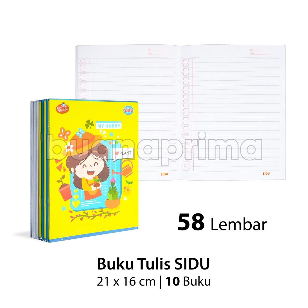 Jual Buku Tulis Pendek SIDU 58 Lembar isi 10 Buku Notebook Sekolah A5 ...