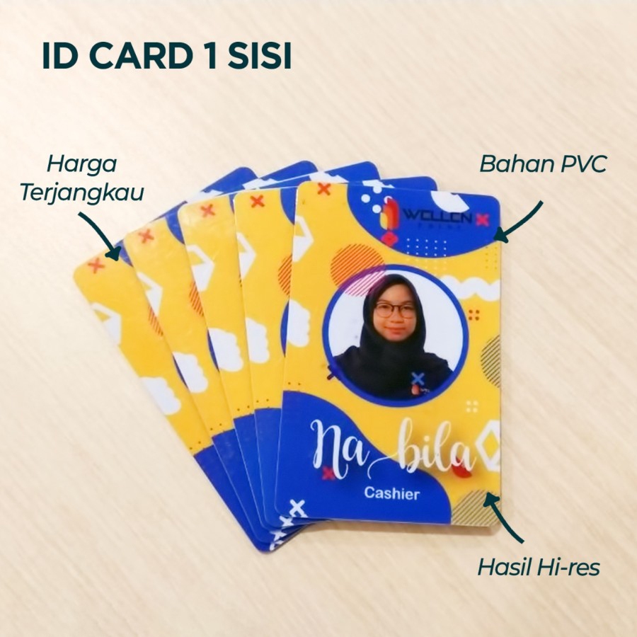 Jual Cetak ID Card Custom / Name Card / Name Tag Holder Kartu Nama PVC ...