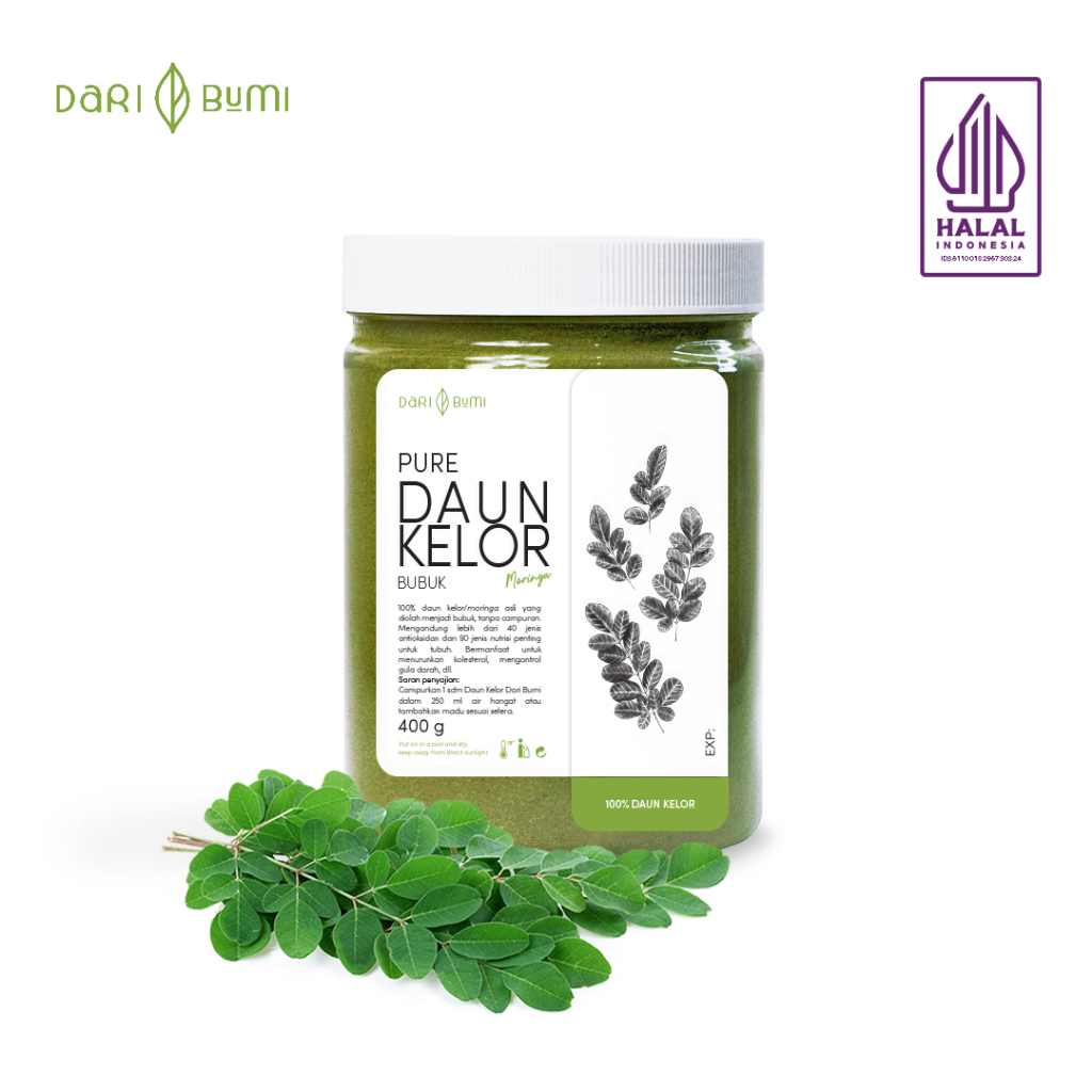 Jual Dari Bumi Daun Kelor Moringa Bubuk Premium Pure Organic Shopee Indonesia