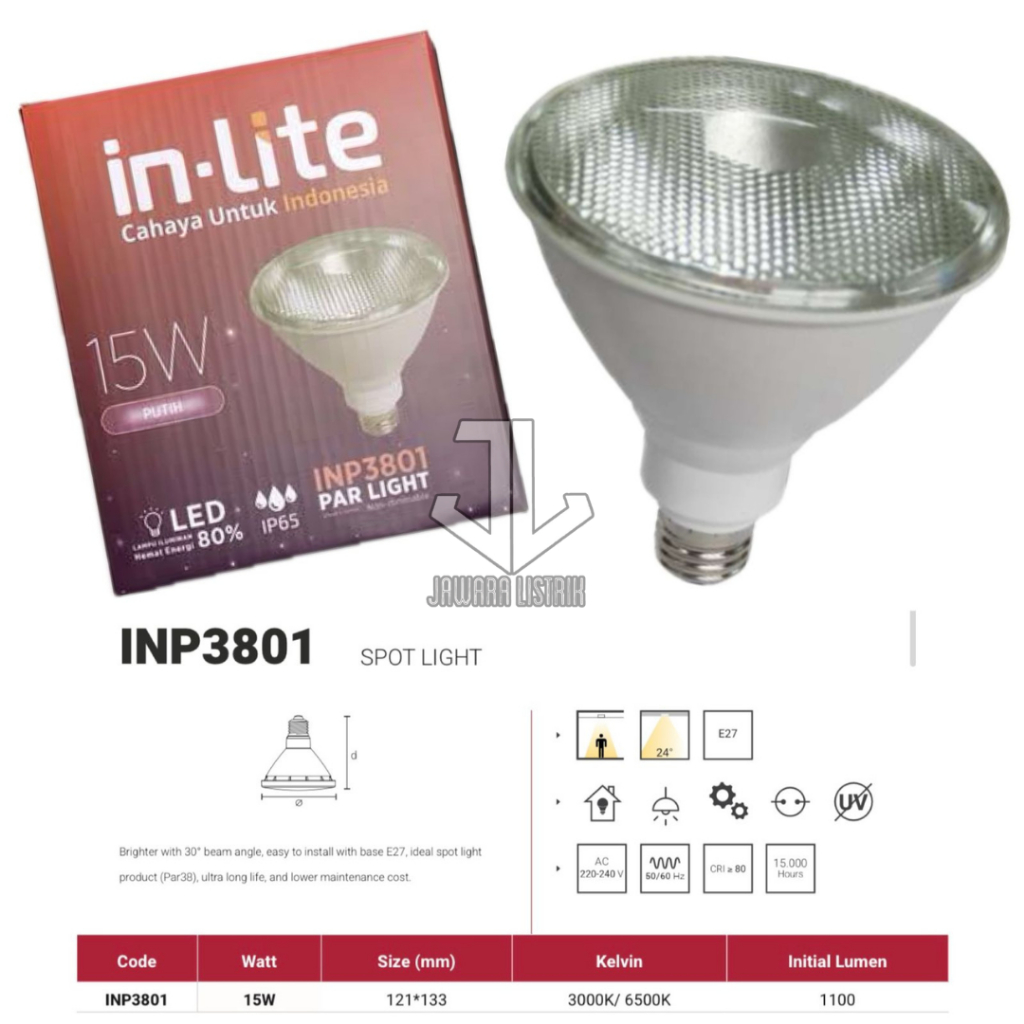 Jual INLITE SPOTLIGHT SERIES INP3801 LAMPU SPOTLIGHT PAR 38 E27 ...