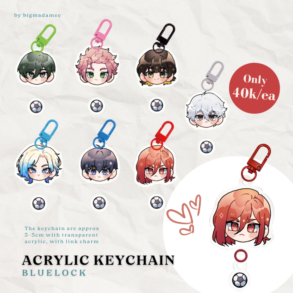 Jual BLUE LOCK LINKED KEYCHAIN BY PICHERU x bigmadamerch | Shopee Indonesia