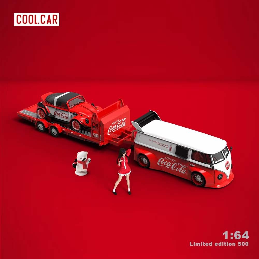 Jual Cool Car 1:64 RWB Volkswagen VW T1 Van & Beetle Coca Cola Trailer Set  | Shopee Indonesia