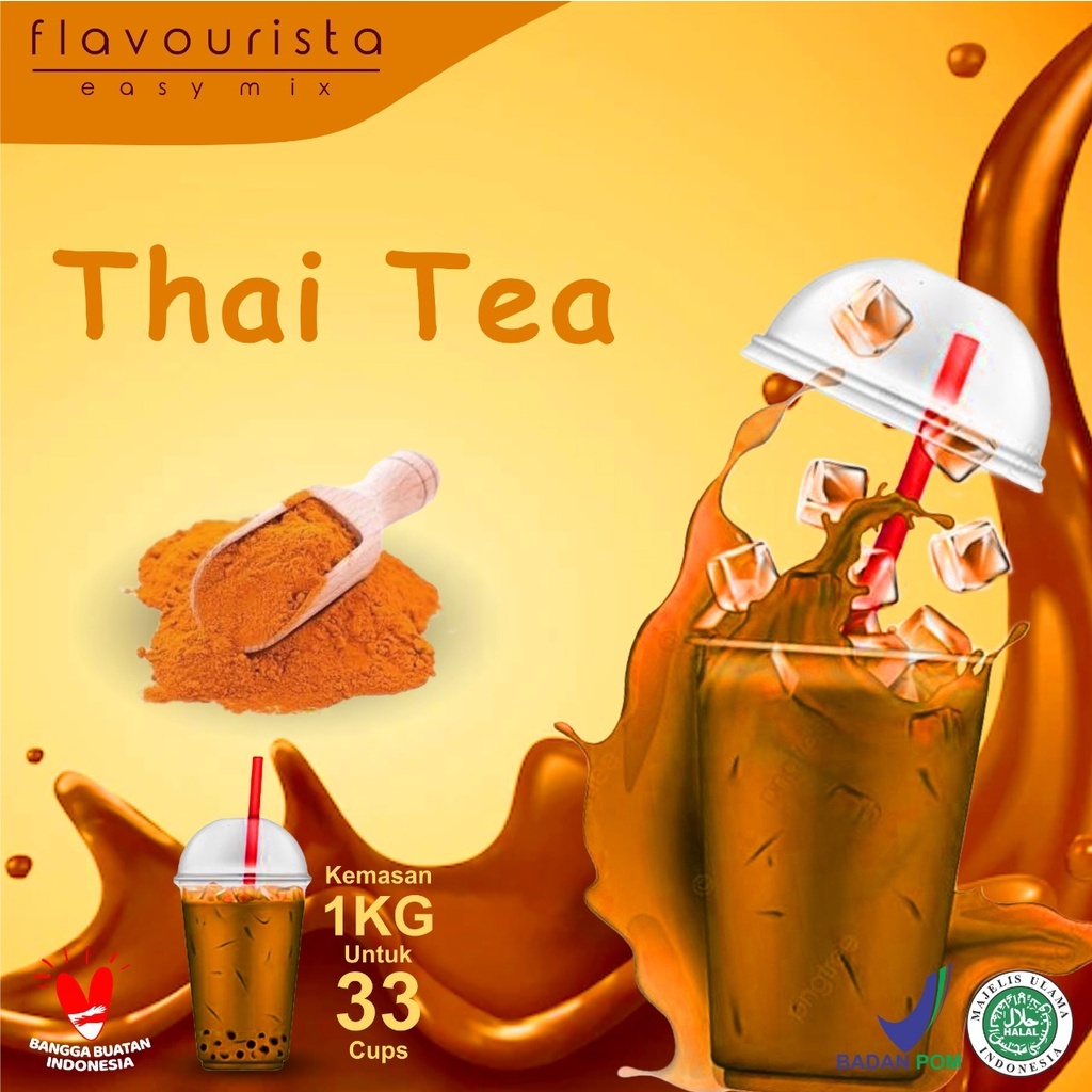 Jual Bubuk Minuman Murah Flavourista Rasa Thai Tea / Thai Tea Powder ...