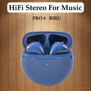 Pro 6 TWS Bluetooth Headset With Microphone HiFi Stereo Touch Earbud Bluetooth Headset Sports