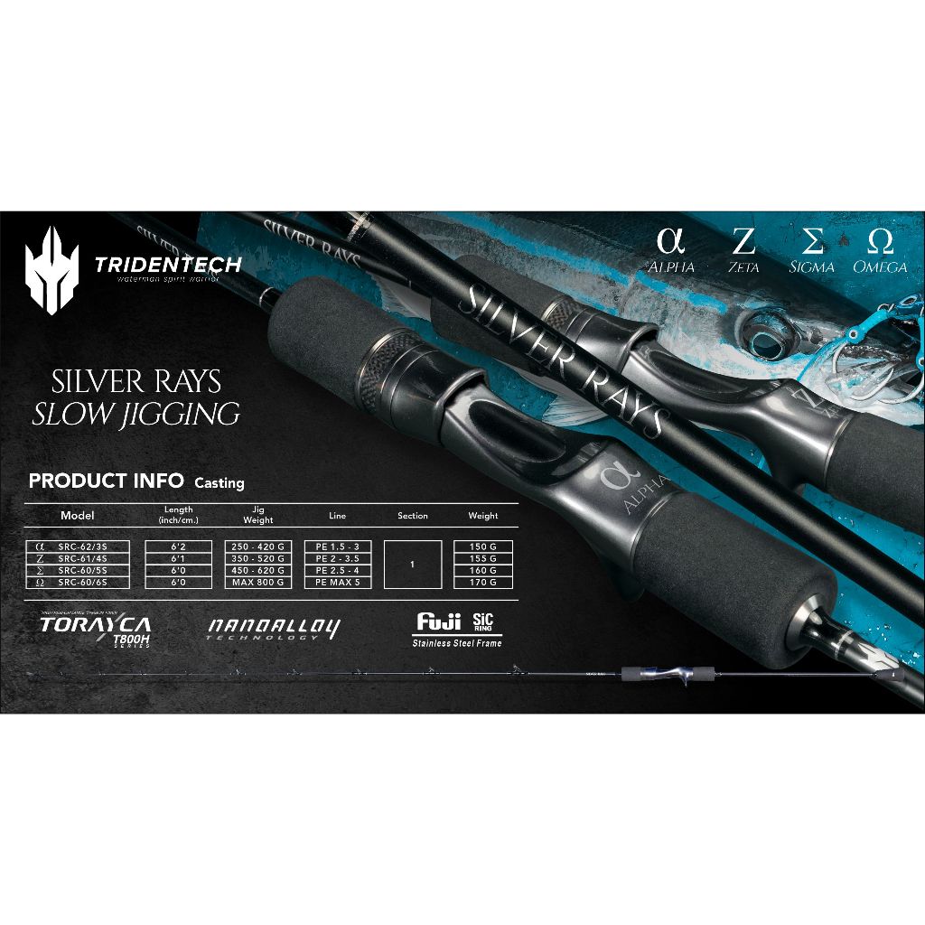 Jual Joran/Rod Tridentech Silver Rays SRC 60/6S OMEGA Jigging Solid ...