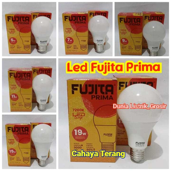 Jual Lampu Bohlam Led Bulb Fujita Prima 5w 7w 9w 11w 15w 19w Lampu Led ...