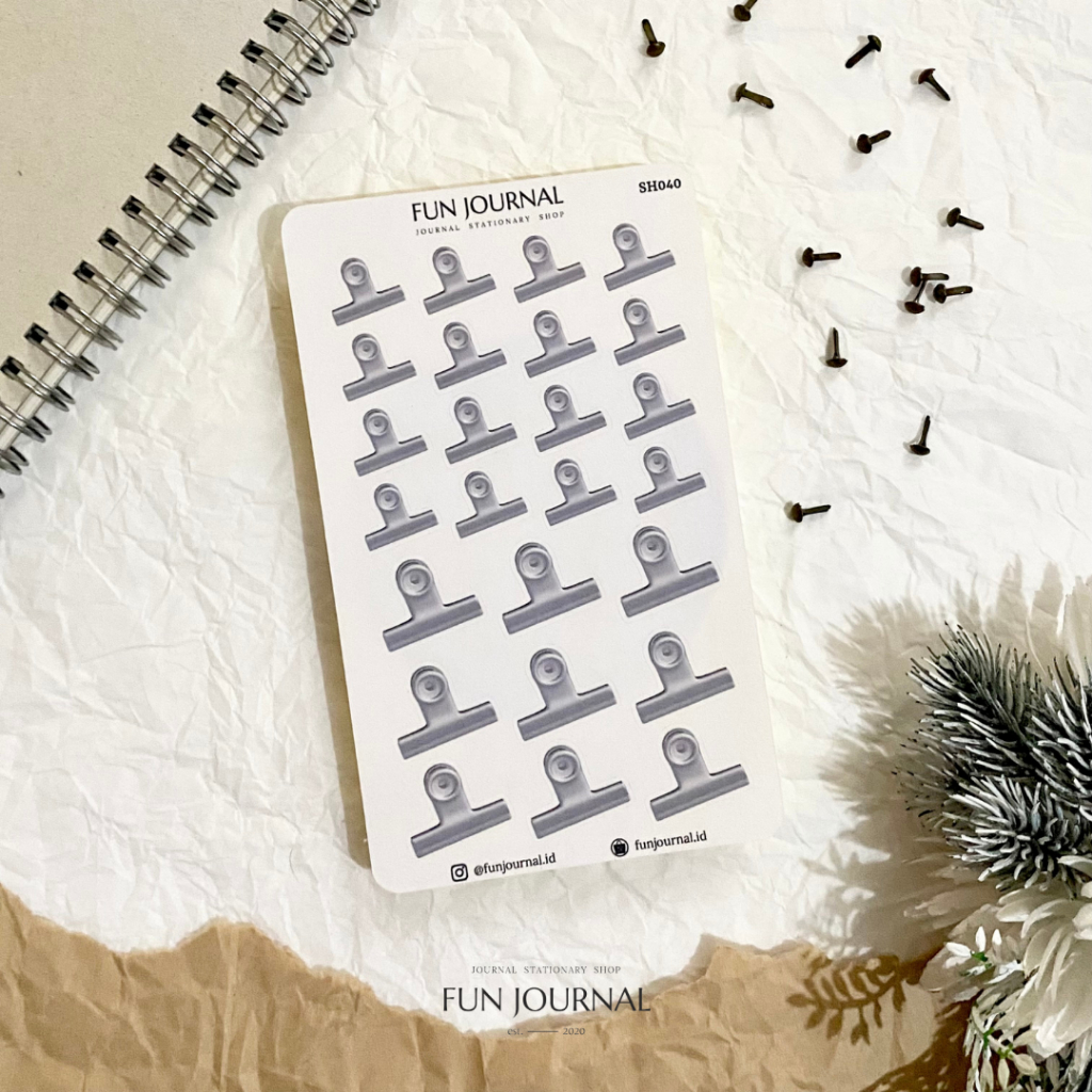 Jual METAL CLIP STICKER STIKER SHEET UNTUK JOURNAL JURNAL SCRAPBOOK DIY ...
