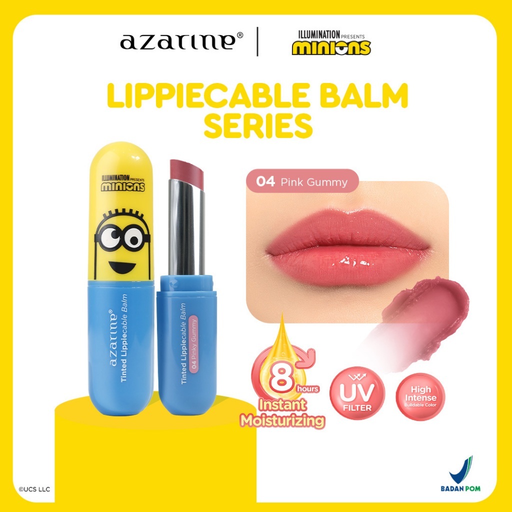 Jual AZARINE X MINION TINTED LIPPIECABLE BALM 3.5GR LIP BALM