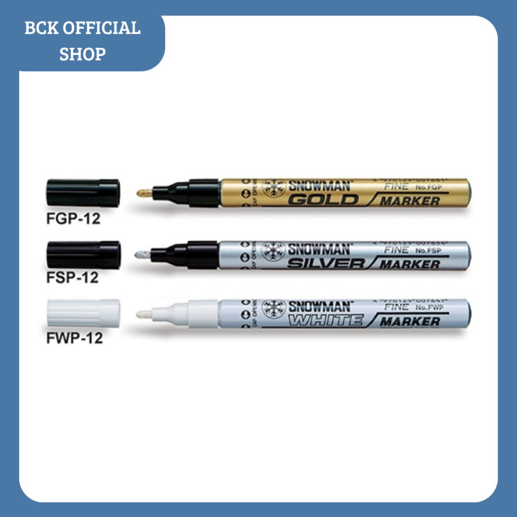 Jual Spidol Paint Marker Snowman FSP-12 SILVER (PCS) | Shopee Indonesia