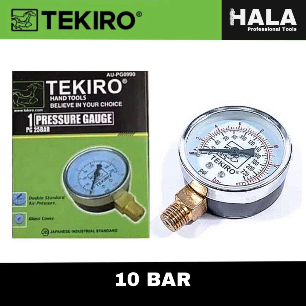 Jual TEKIRO - MANOMETER ALAT UKUR TEKANAN ANGIN KOMPRESOR 2.5” DRAT 1/4 ...