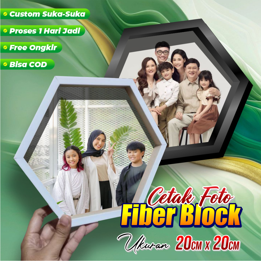 Jual Ready 1 Hari Jadi / Cetak Foto Unik / Bingkai Hexablock ...