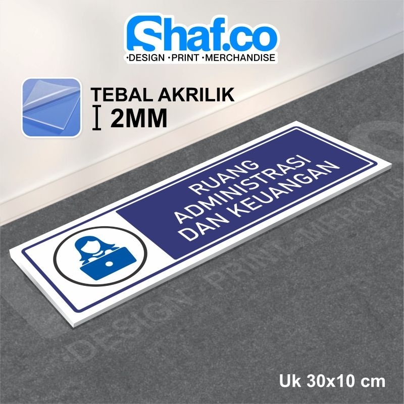 Jual AKRILIK SIGN BOAR RUANG ADMINISTRASI DAN KEUANGAN 2MM | Shopee ...