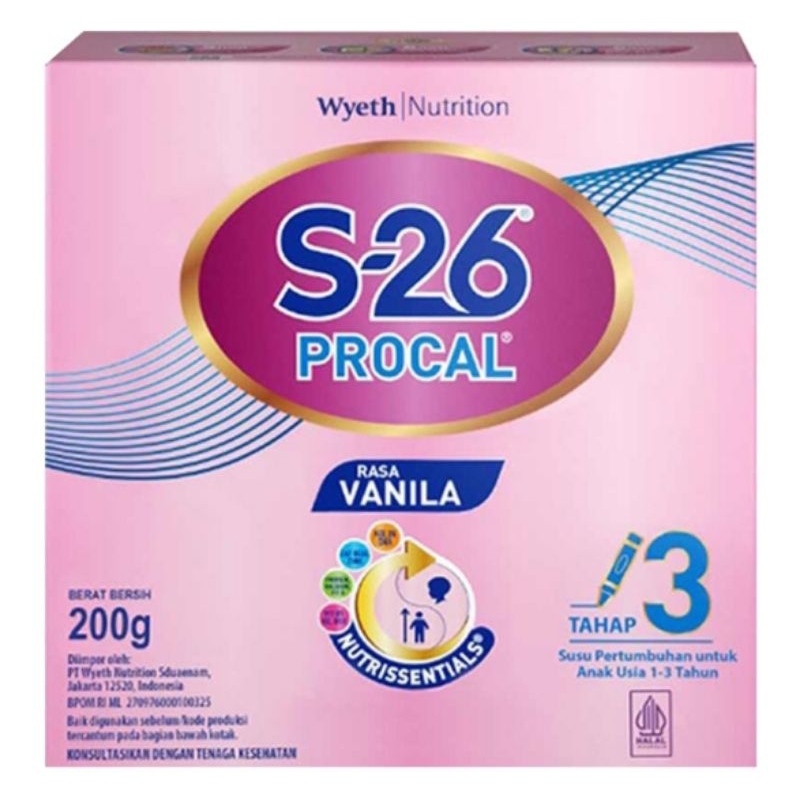 Jual S-26 Procal Tahap 3 Susu Pertumbuhan Anak 1-3 Tahun Vanila Box 200 ...