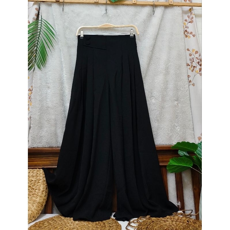 Kulot Rempel Bahan Cringkle Kulot Lebar Woolpeach Kulot Harian Santai Kuliah Kerja Kulot