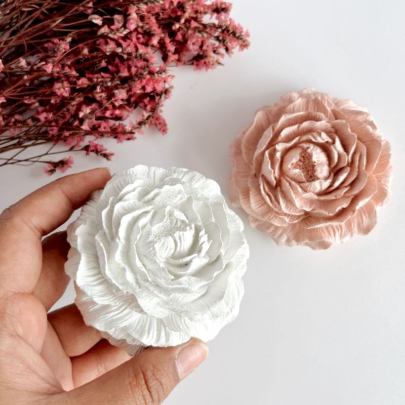 Jual Bunga Peony Putih Diffuser Concrete / Pajangan Meja / Props ...
