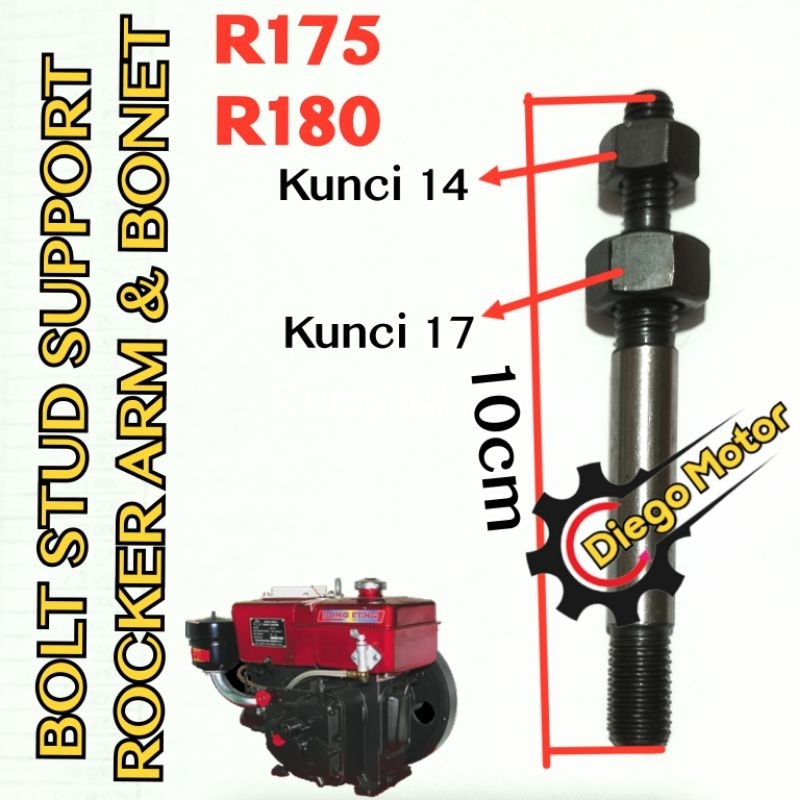 Jual Stud support rocker arm baut tapak pelatuk bonet mesin diesel ...