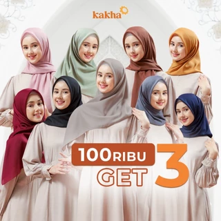 KAKHA - Beli 3/100 Ribu Jilbab segi empat 30 warna polos / hijab voal / hijab voal premium / Hijab polos / Jilbab Polos