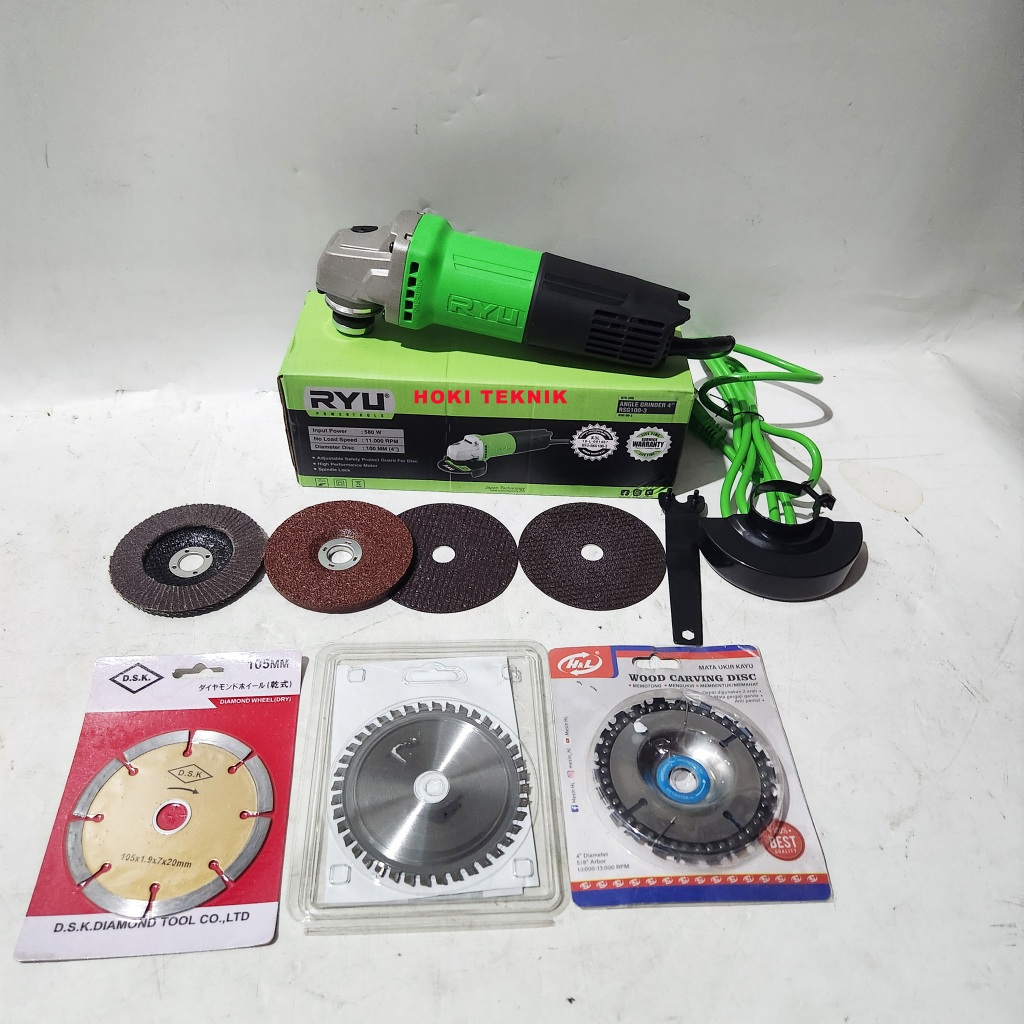 Jual Mesin Gerinda Tangan Ryu RSG 1003 Angle Grinder | Shopee Indonesia