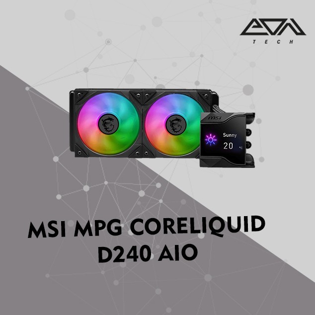 Jual MSI MPG CORELIQUID D240 AiO Liquid CPU Cooler -With IPS DISPLAY ...