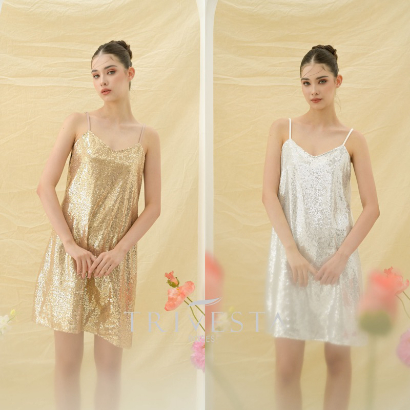 Jual Trivesta Robes - Sequins Dress Inner (Type Pencil) / Dalaman ...