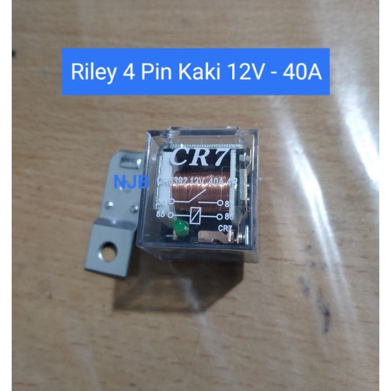 Jual Relay Transparan 4 Pin Kaki 12V Riley Lampu CR7 | Shopee Indonesia