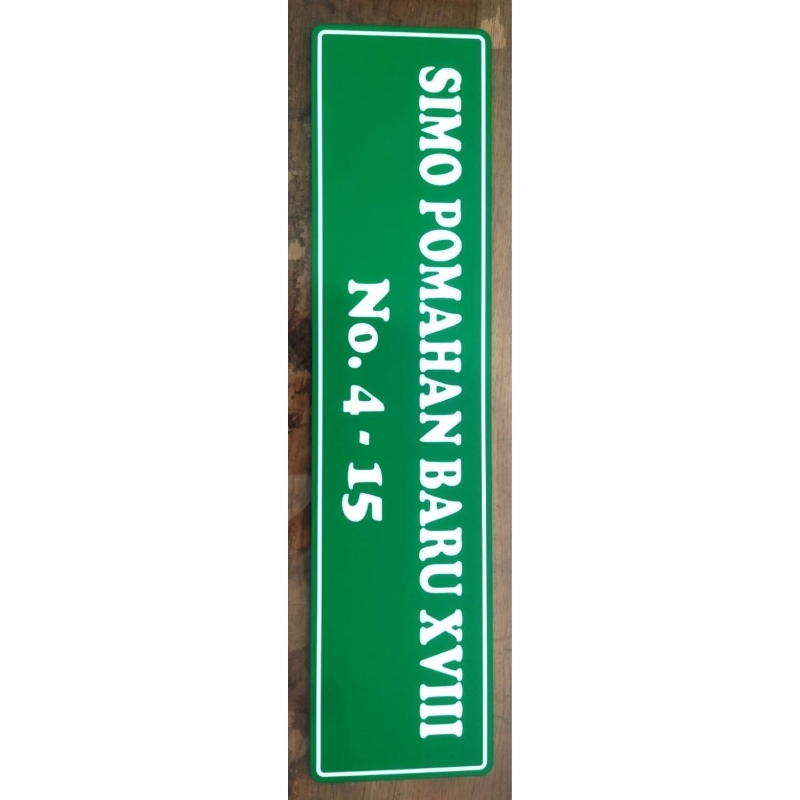 Jual Sign label plakat akrilik nama jalan/gang/lingkungan/lorong ...