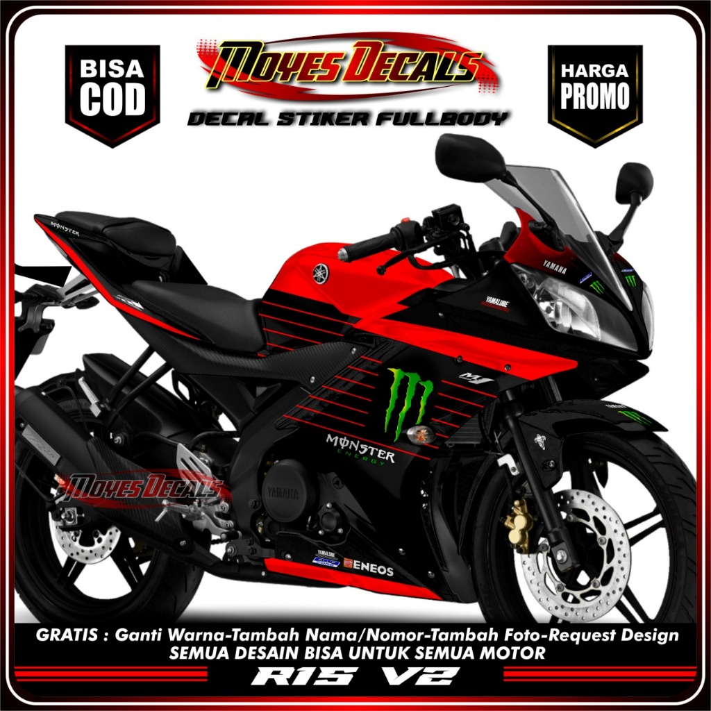 Jual DECAL MOTOR R15 V2 - STIKER MOTOR R15 V2 FULL BODY MOTOR PREMIUM ...