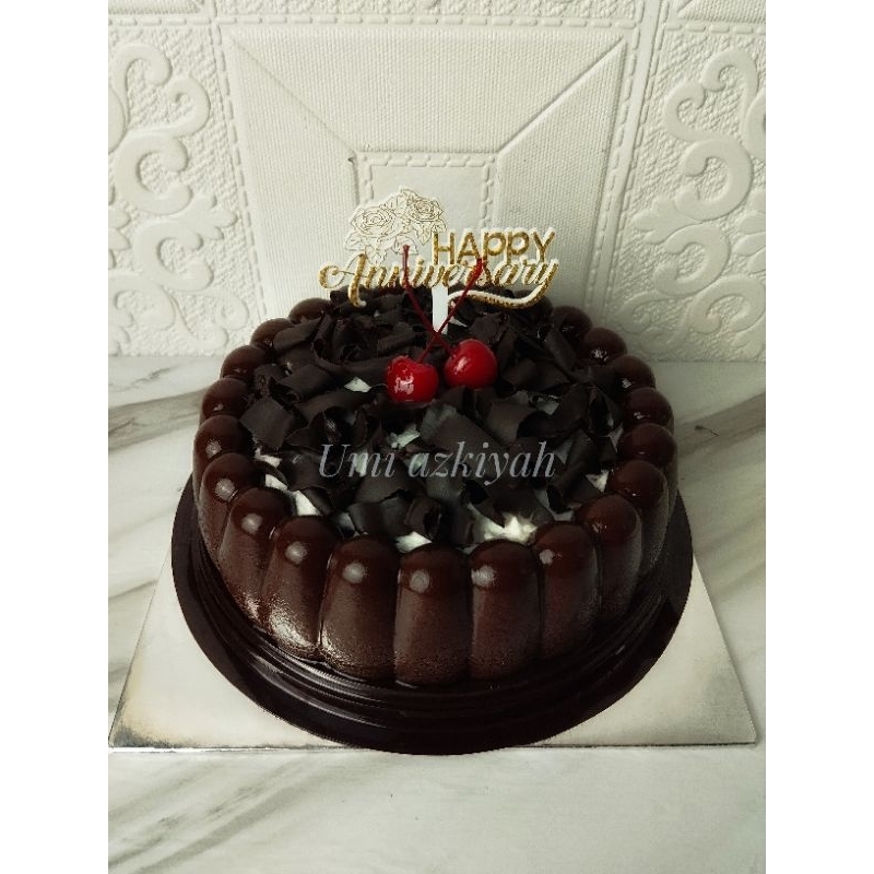 Jual puding ulang tahun coklat, 20 cm, free Vla&topper | Shopee Indonesia
