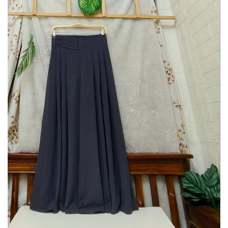 Kulot Rempel Bahan Cringkle Kulot Lebar Woolpeach Kulot Harian Santai Kuliah Kerja Kulot
