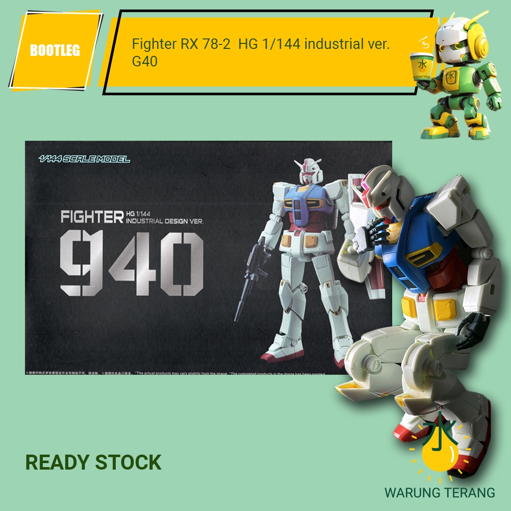 Jual Fighter RX 78-2 HG 1/144 industrial ver. G40 bootleg warung terang ...