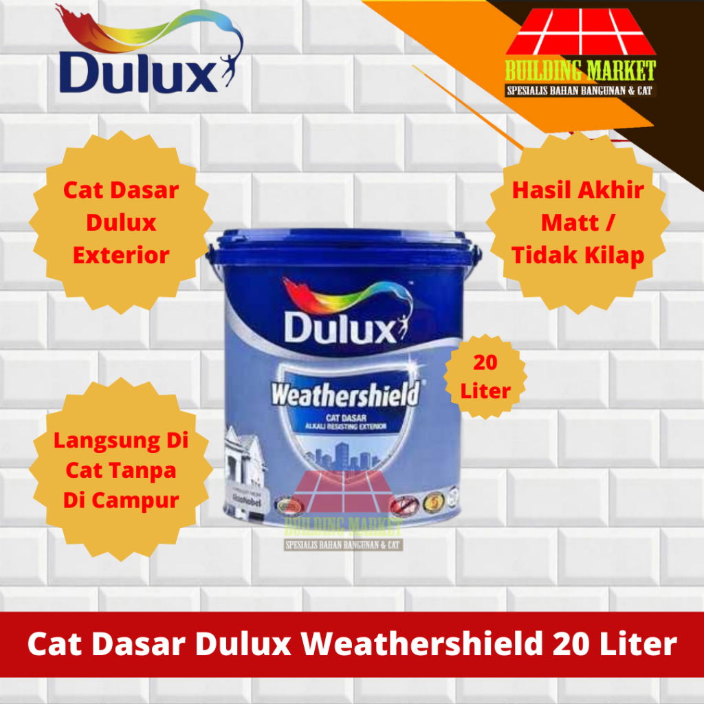 Jual Cat Dasar Dulux Alkali Resisting Weathershield Exterior 20 Liter