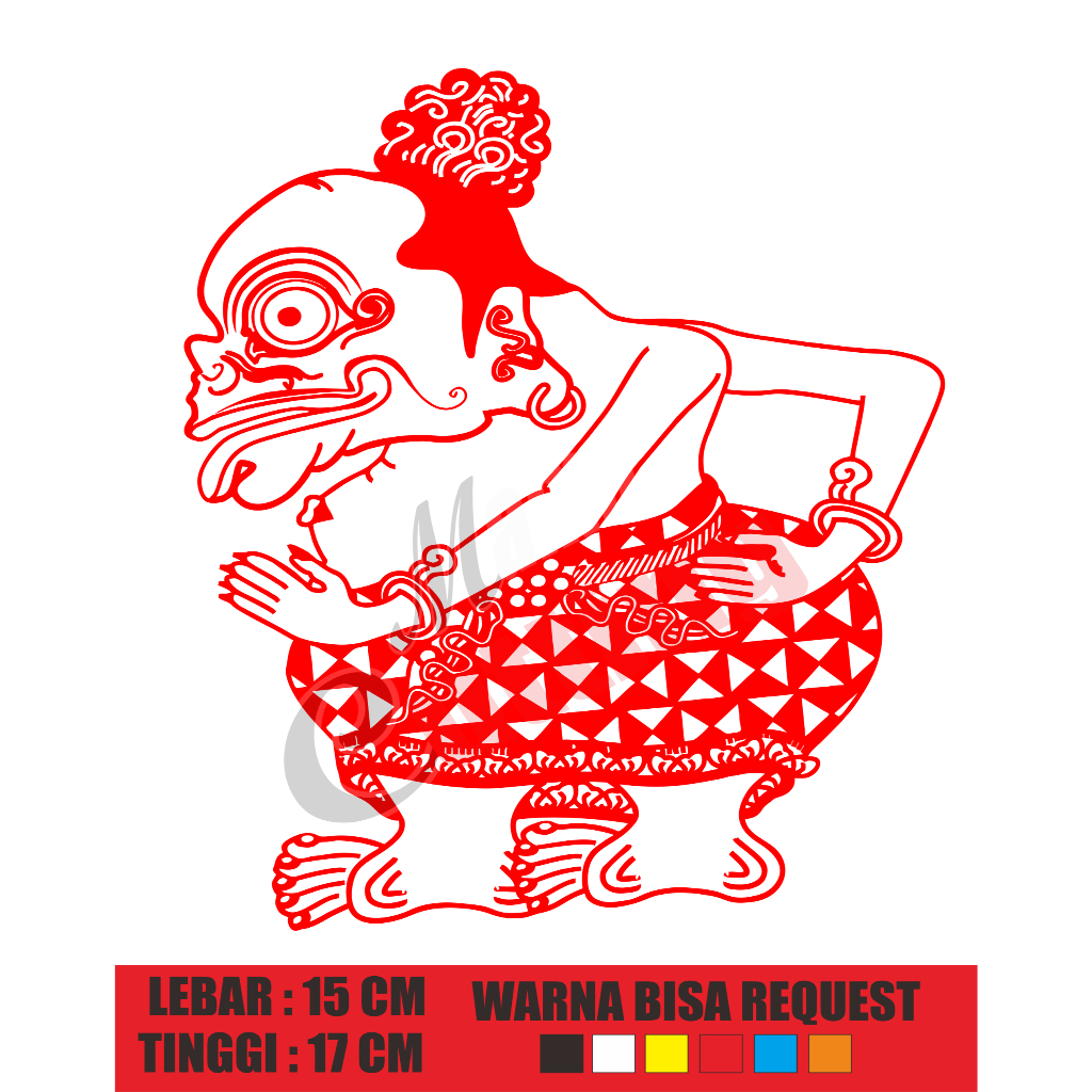 Jual Cutting stiker wayang bagong stiker wayang setiker sticker mobil ...