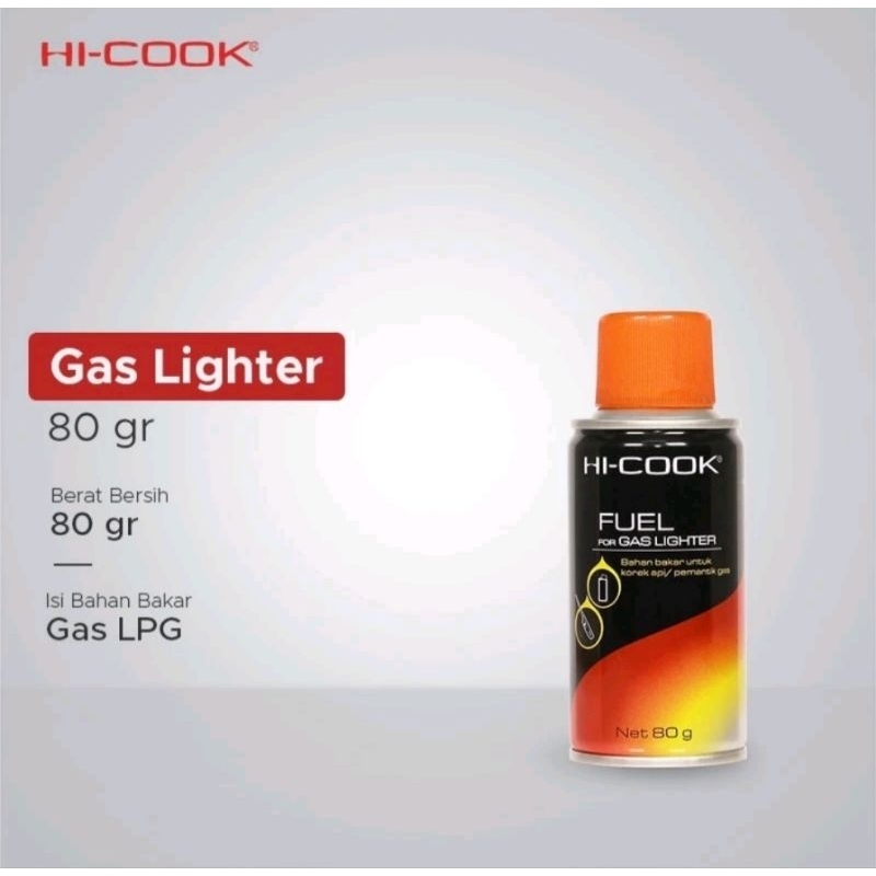 Jual Gas Hi - Cook Isi ulang Korek / Gas isi ulang Pemaitik 80 gram ...