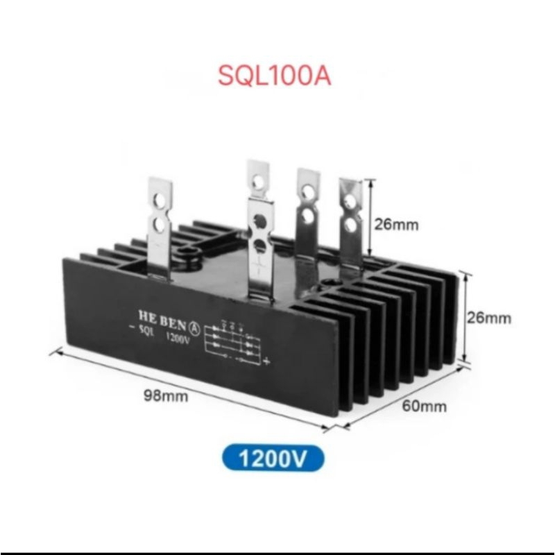 Jual DIODA 3 PHASE SQL 100 AMPERE 1200 VOLT | Shopee Indonesia