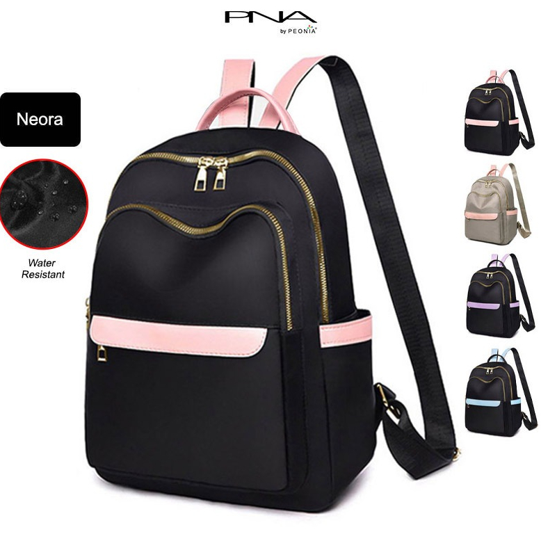 Jual Peonia PNA NEORA Water Resistant tas ransel wanita import korea ...
