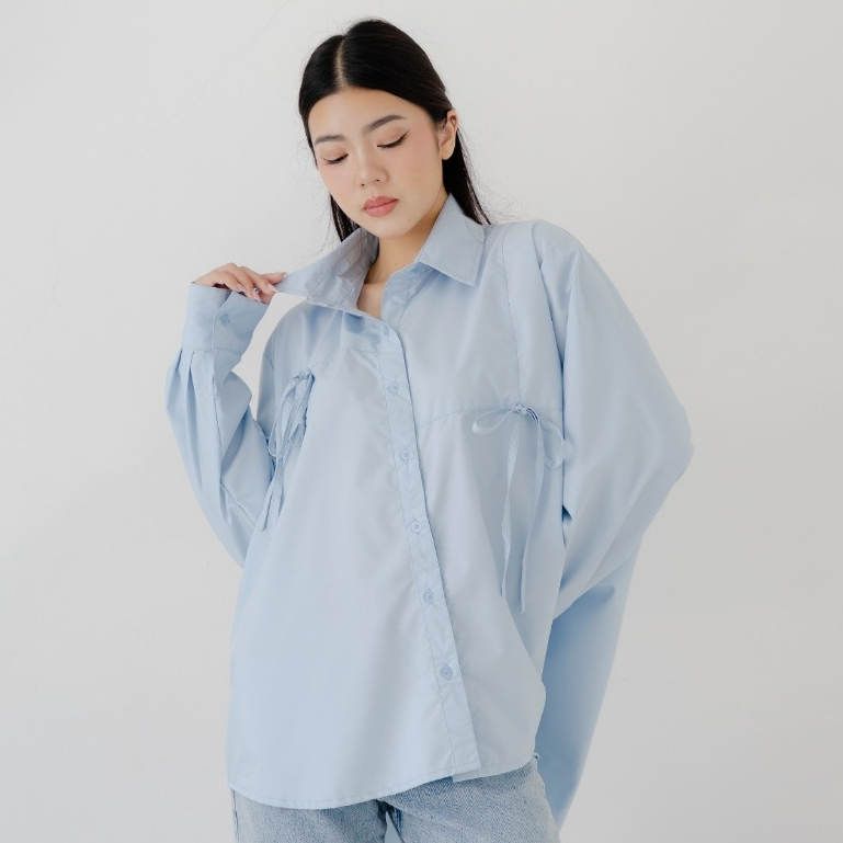 Jual Satusatunya Studio - Atasan Batwing Berkancing Wanita Bahan ...