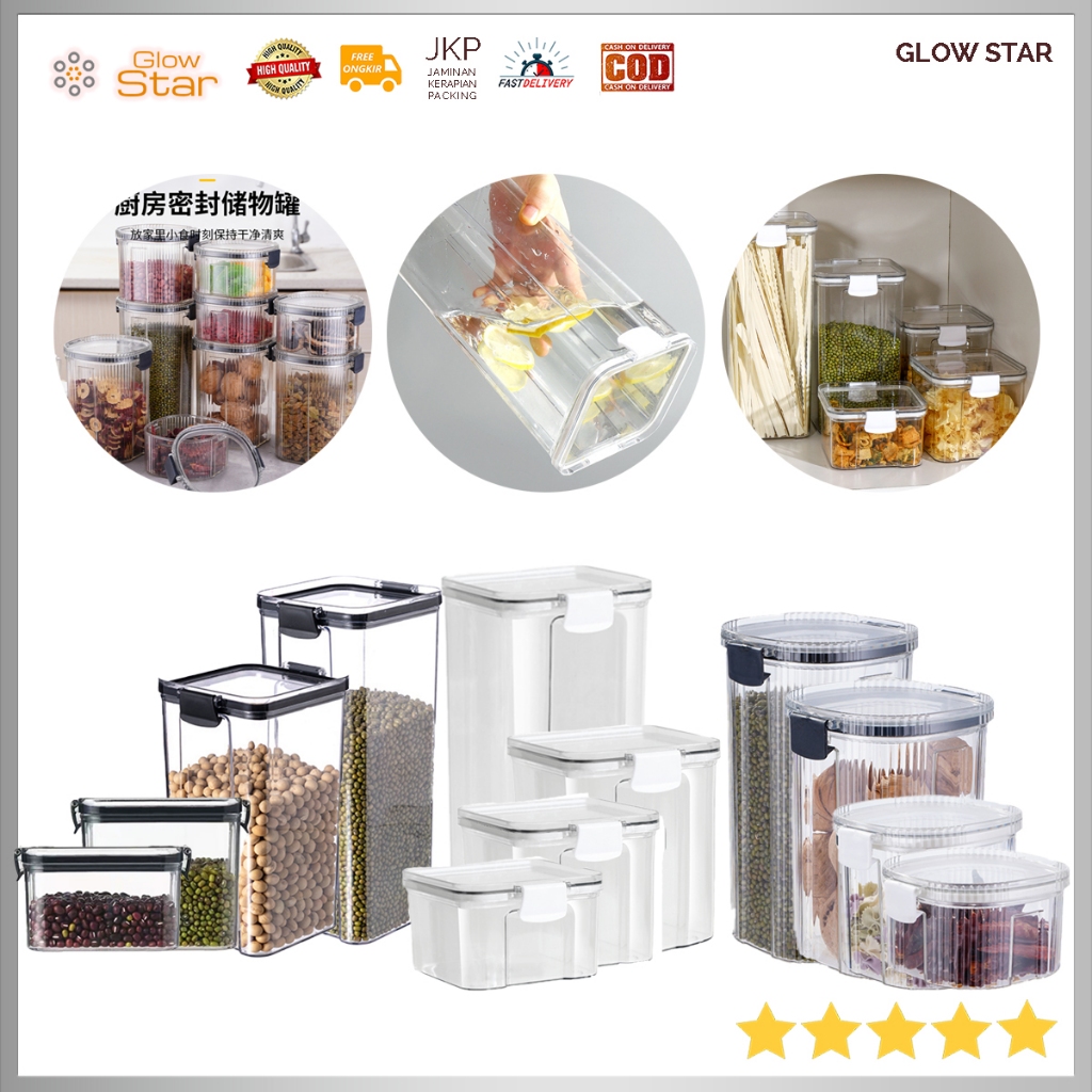Jual THP Toples Wadah Kotak Penyimpanan Gula Kopi Snack kedap udara ...