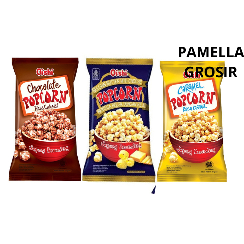 Jual POPCORN OISHI 20 GR VARIAN KEJU, KARAMEL DAN COKLAT | Shopee Indonesia