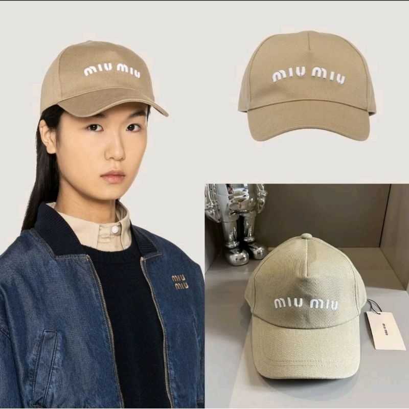 BEIGE MIU MIU PALMETTO HAT ストローハット Miu Miu Palmetto hat for Women - Beige in UAE | Level Shoes