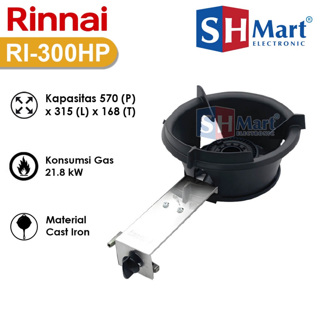 Jual RINNAI KOMPOR GAS 1 TUNGKU HIGH PRESSURE RI 300HP / 300HP (MEDAN ...