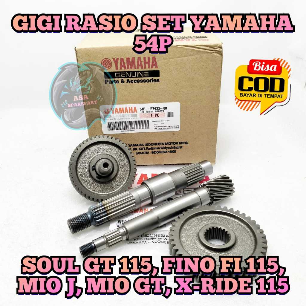 Jual GIGI RASIO SET 54p ASLI ORIGINAL motor YAMAHA SOUL GT 115 , FINO ...