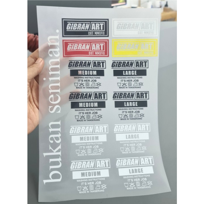 Jual Label Baju, Label Setrika / Label Nama / Label Iron Custom (isi 50 ...