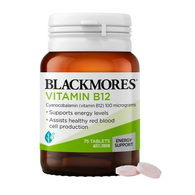 Jual Blackmores Vitamin B12 100mcg 75 Tablets | Shopee Indonesia