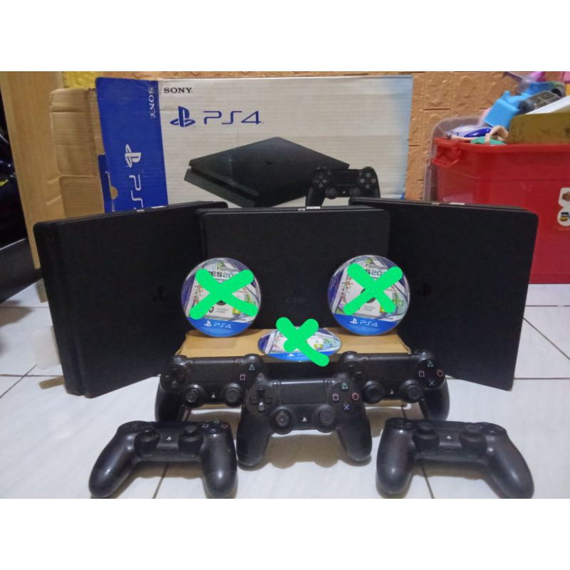 Jual ps4 slim original+ 1 stik ps4 ORI mesin second | Shopee Indonesia