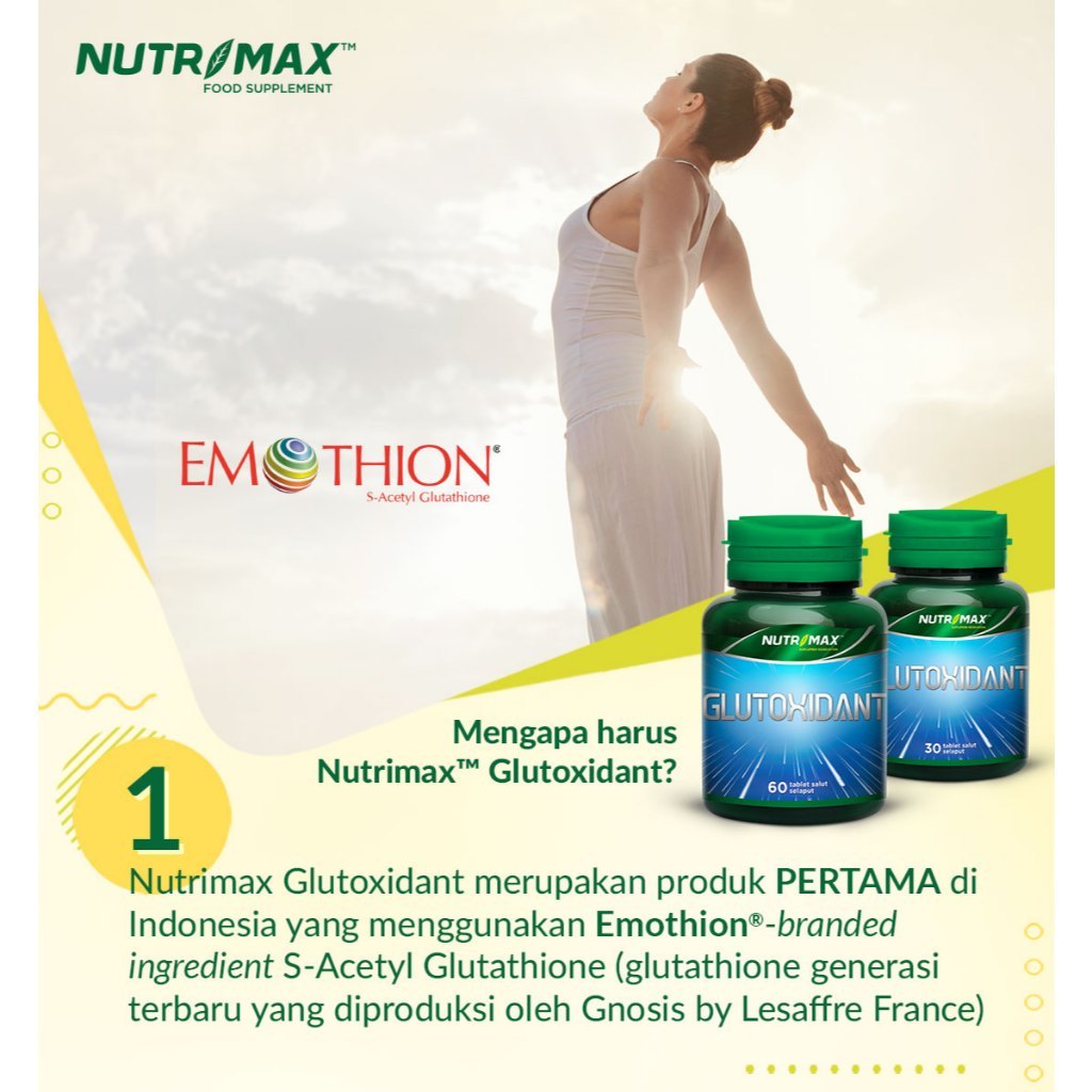 Jual Nutrimax Glutoxidant Suplemen Antioksidan dan Glutathione 30 Tablet