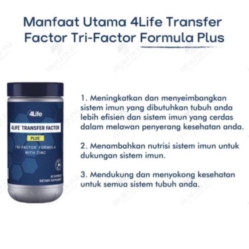Jual 4LIFE TRANSFER FACTOR PLUS ORIGINAL 1 BOTOL ISI 60 KAPSUL TRI ...