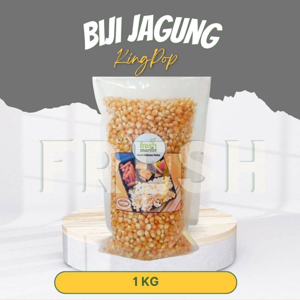 Jual Biji Jagung Popcorn Mentah Merk King pop / Kingpop 1 Kg / Halal ...