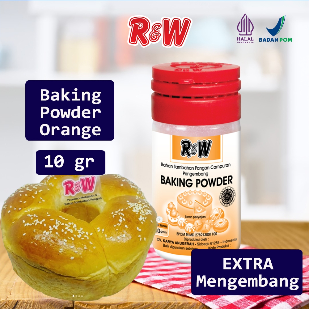 Jual Baking Powder Pengembang Kue Rajawali R&W RW 10 gr Orange Ekstra ...